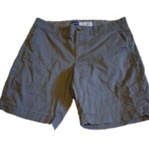Old Navy Everyday Women's 6 Gray Mid-Rise Stretch Chino Office Pockets Short